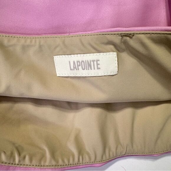 Lapointe Revolve Top Skirt SET Faux Leather Blossom Pink Size 4 - Picture 12 of 15